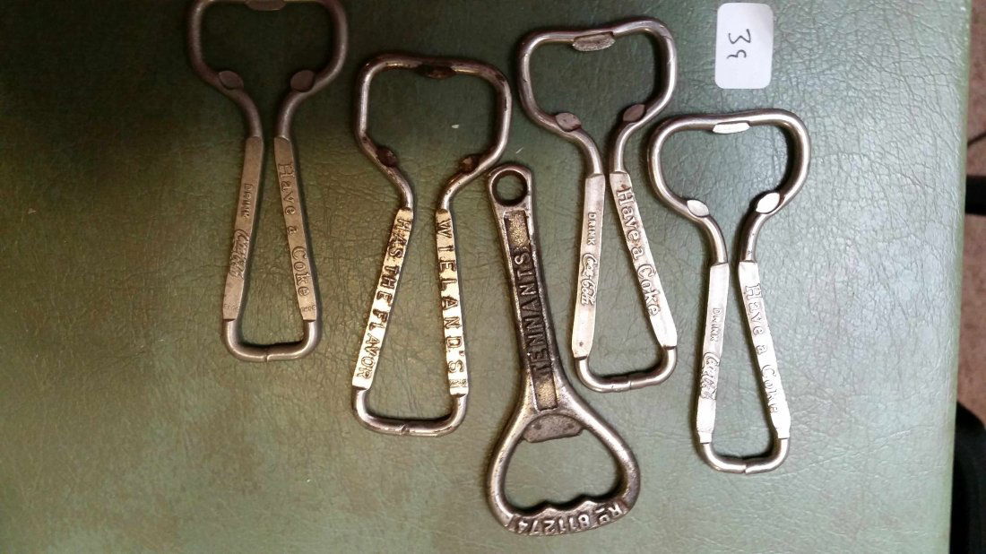 LOT OF 5 VINTAGE BOTTLE OPENERS (1 of 1)