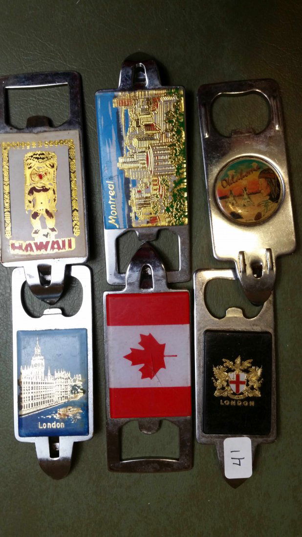 LOT OF 6 WORLD BOTTLE OPENERS (1 of 1)