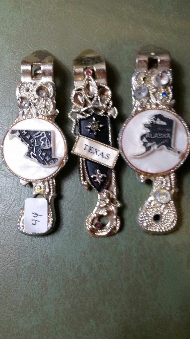 LOT OF 3 DECORATIVE STATE BOTTLE OPENER: USA COLLECTIBLES