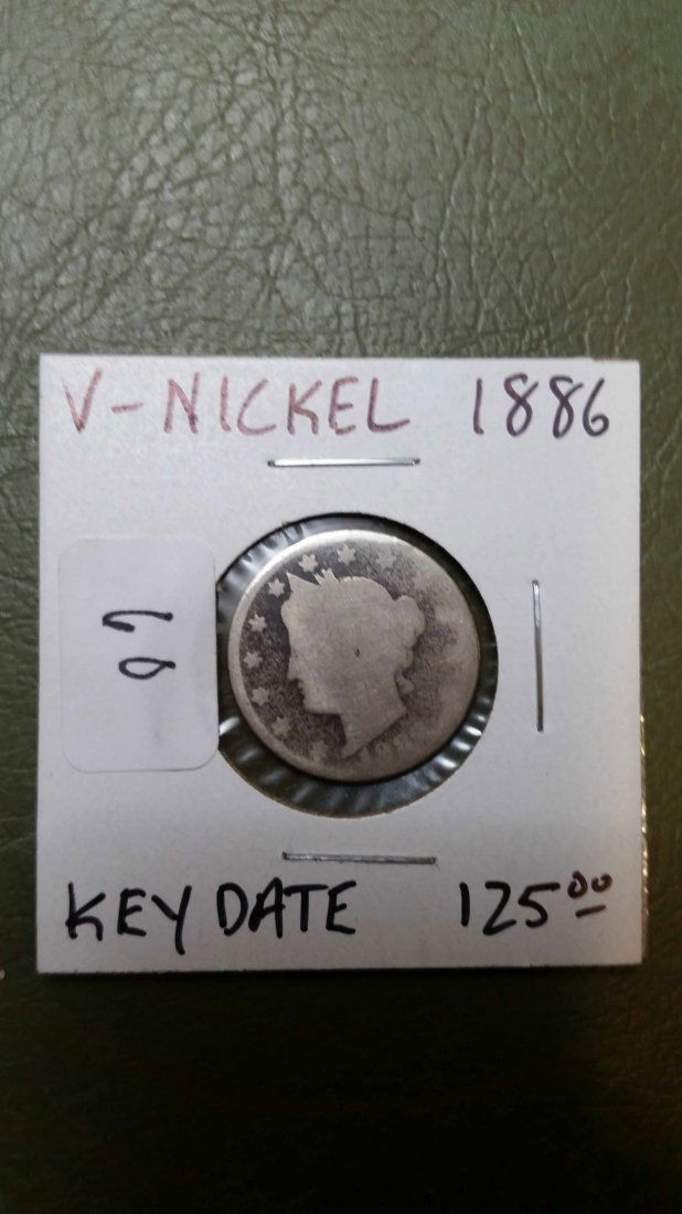 KEY DATE 1886 V-NICKEL (1 of 1)