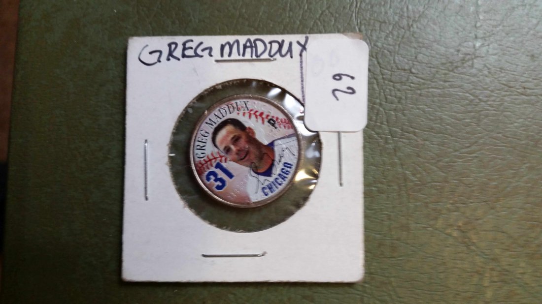 GREG MADDUX PAINTED QUARTER: BASEBALL GREG MADDUX QUARTER