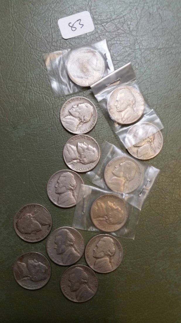 US COIN LOT 12 ASSORTED NICKELS (1 of 1)