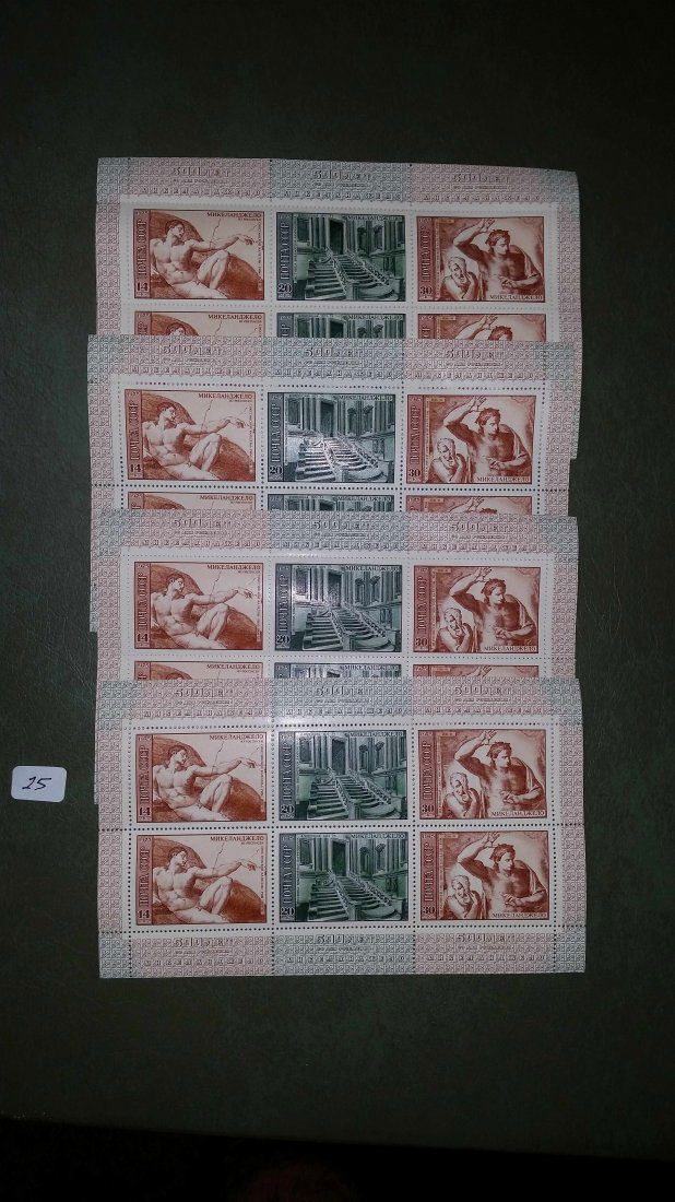LOT OF 20 FOREIGN PLATE BLOCK STAMPS (1 of 1)