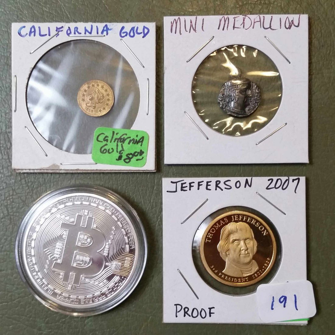 CALIFORNIA GOLD, BIT COIN, PROOF COIN, MEDALION (1 of 1)