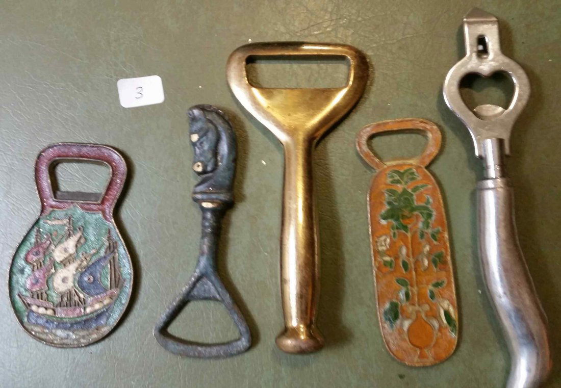 LOT OF 5 VINTAGE BOTTLE OPENERS (1 of 1)