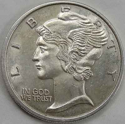 ONE OUNCE .999 FINE SILVER MERCURY DIME DESIGN (1 of 1)