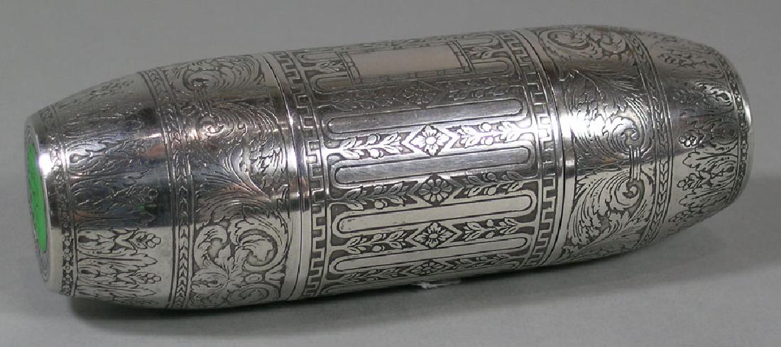 Sterling Silver Flask, cylinder form, with two (1 of 2)