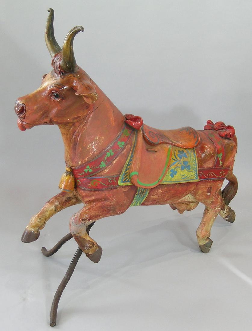 Cow Carousel Figure, early 20th C., carved and paint (1 of 1)
