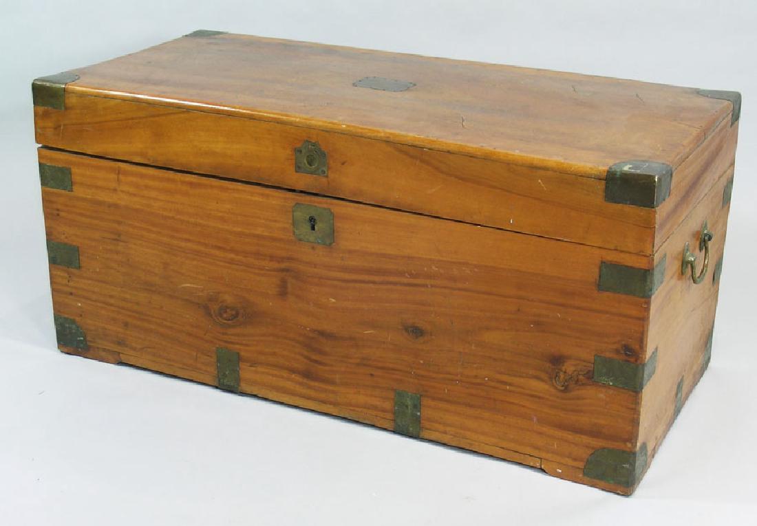 Camphor Lift Top Chest, late 19th/early 20th C., brass (1 of 1)