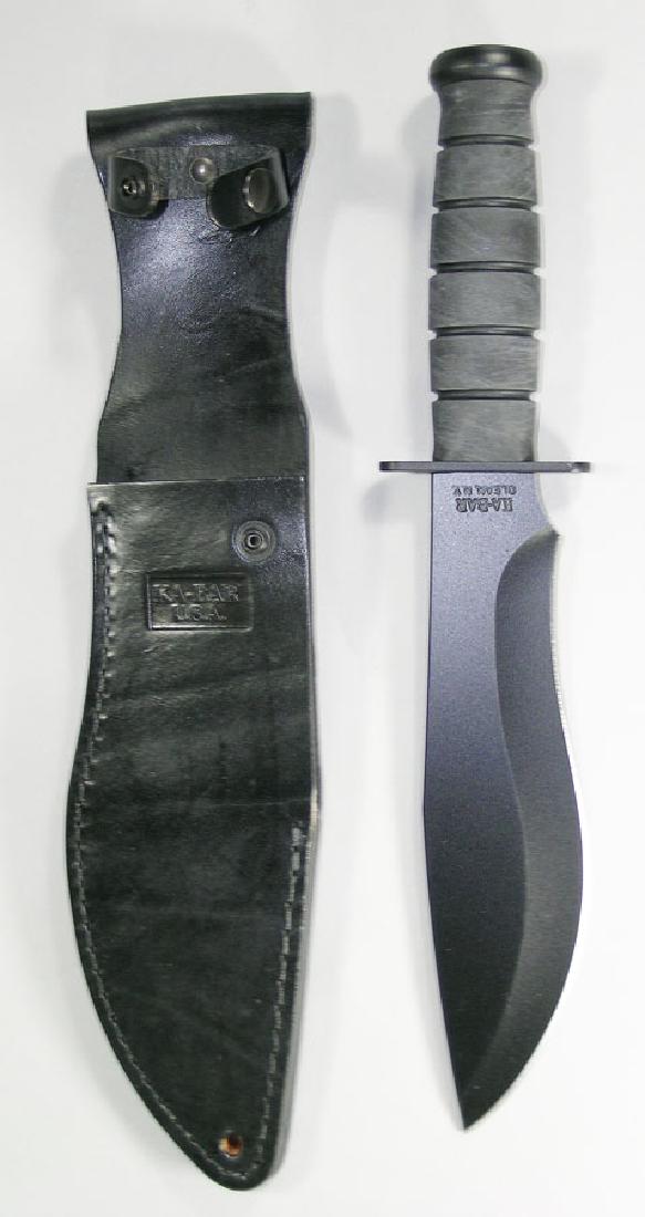 KA-BAR Camp Knife: KA-BAR Camp Knife black, #02-1244, 7 1/4" blade, new in box.