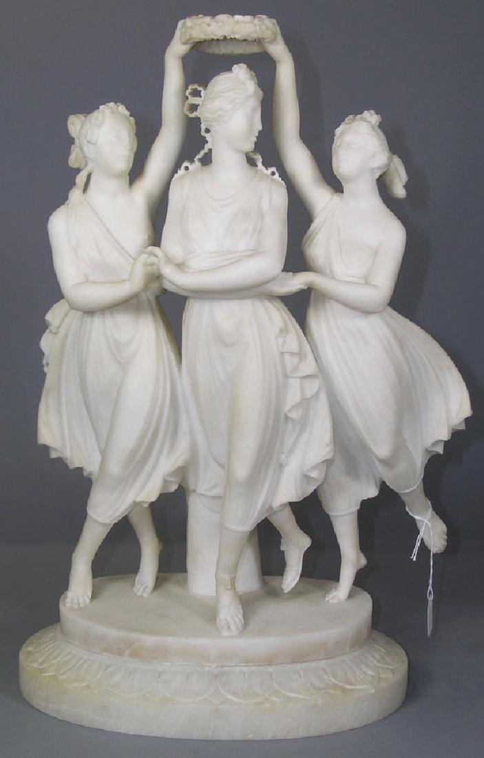 19th C. Italian School Alabaster Figural Group (1 of 1)