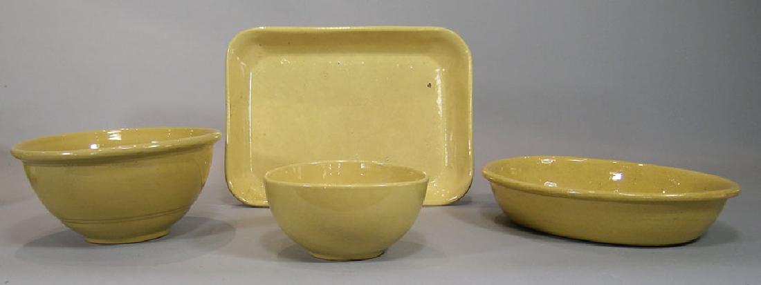 Four Yellow Ware Items (1 of 1)