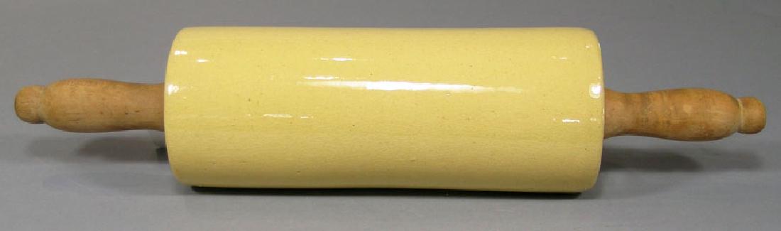 Rare Yellow Ware Rolling Pin (1 of 1)