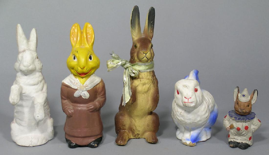 Five Vintage Rabbit Form Decorative Items (1 of 1)