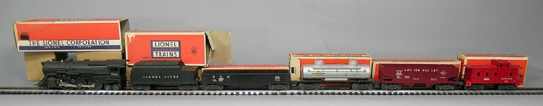 Lionel 1469WS Set: circa 1950, comprising six cars total, all having original boxes with locomotive and tender inserts