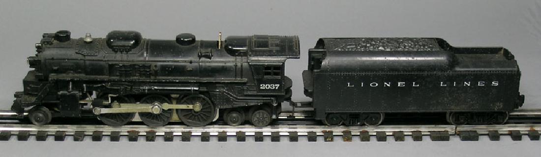 Lionel Steam Engine 2037 with Matching Tender: circa 1950's