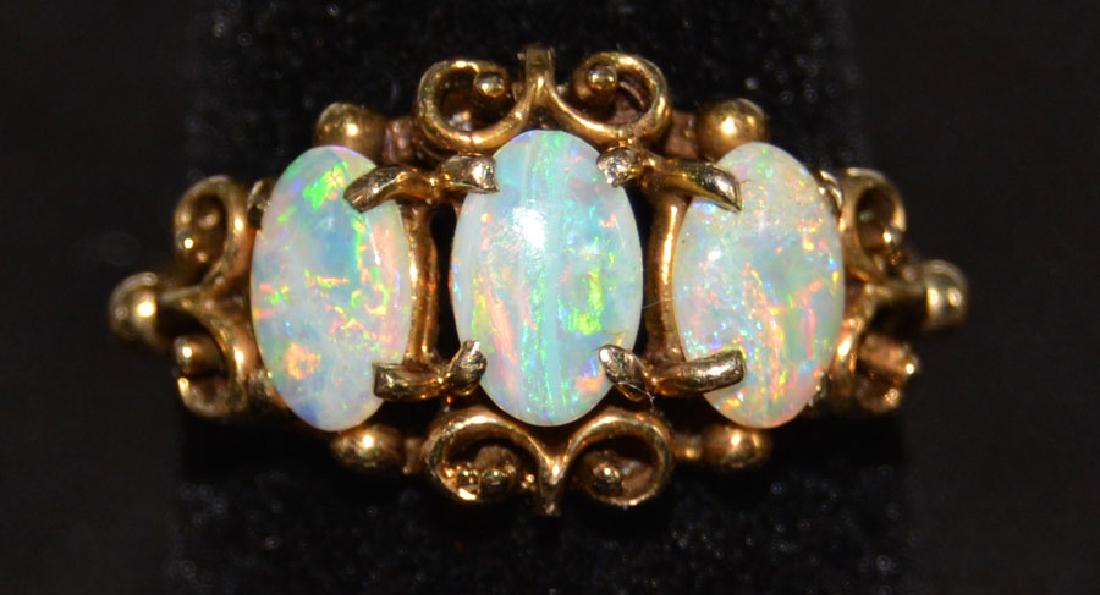 Bonded 14k Yellow Gold and Opal Ladies Ring (1 of 1)