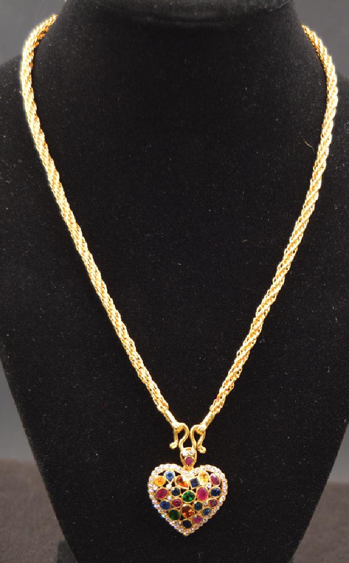 22k Yellow Gold Necklace and Heart Shaped Pendant (1 of 2)