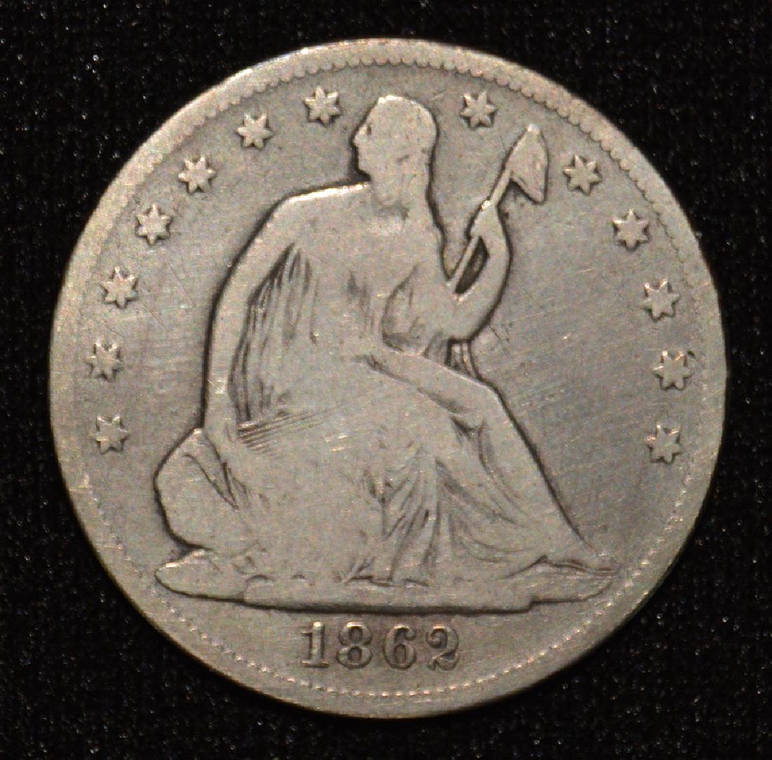 1862 Liberty Seated Half Dollar (1 of 2)