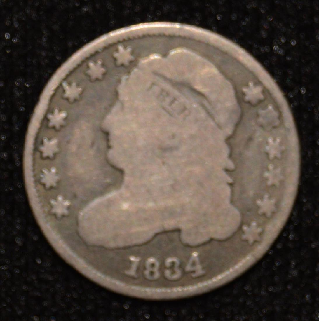 1834 Capped Bust Half Dime (1 of 2)