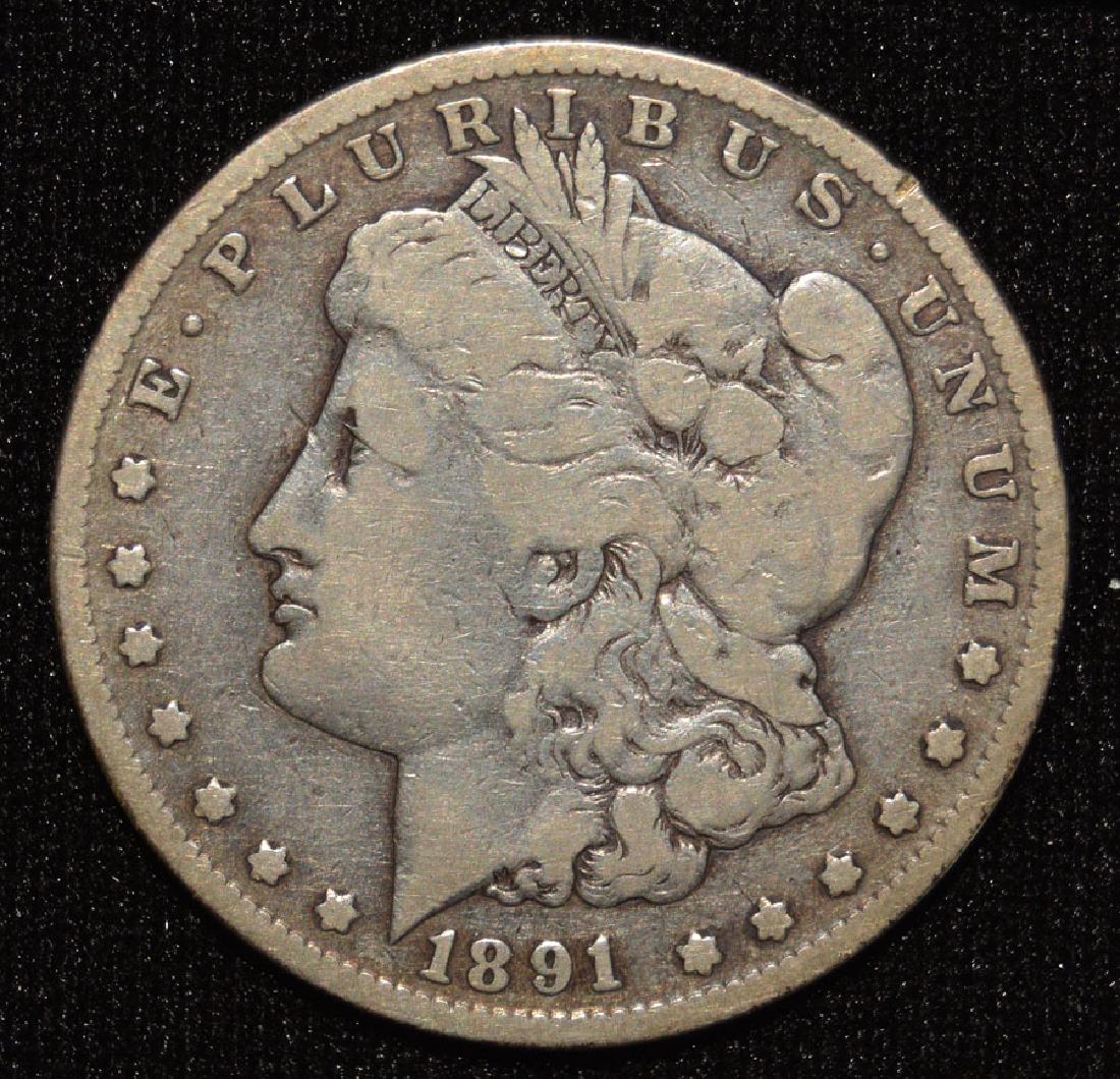 1891-CC Morgan Silver Dollar: U.S.