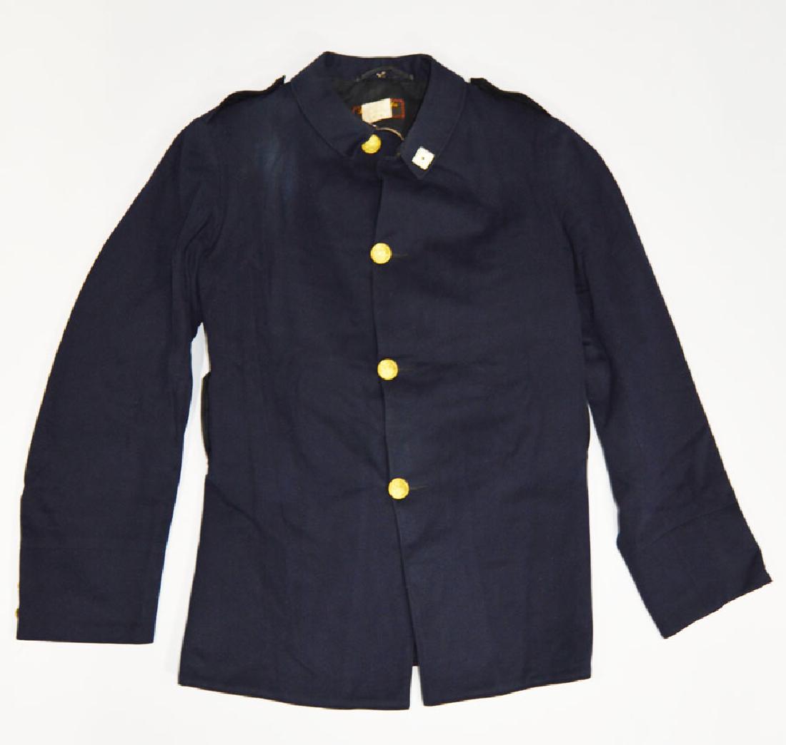 Late 19th C. First Corps of Cadets Massachusetts Jacket: TheÂ leather brimmed Kepi having ICC and a six pointed star with the wording "Monstrat Viam 1741" being from the First Corps of CadetsÂ of Massachusetts which was formed in 1741. Its motto is Mons