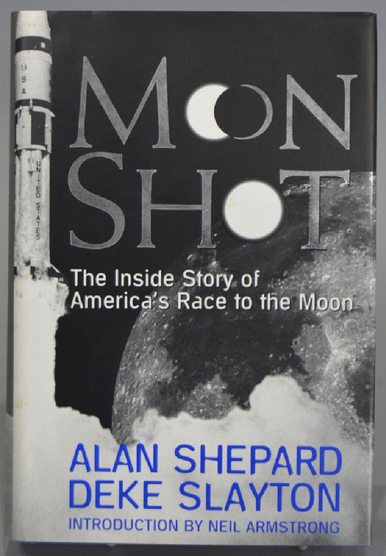 Book-"Moon Shot" by Alan Shepard and Deke Slayton: 1st edition, autographed and dated 9/1/94 by Alan Shepard, Turner Publishing, 1994. Provenance: Collection of Lt. Col. Walter Pennino (1915-1998) who was the director of NASA's public relations progra