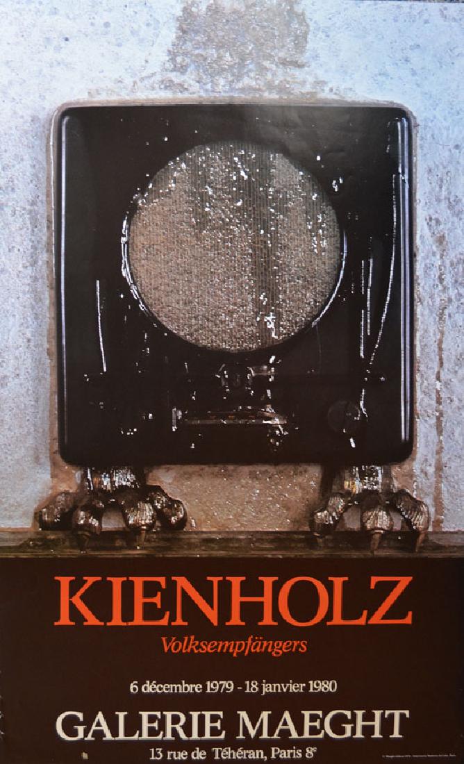 Four Galerie Maeght Art Posters: circa 1979-1983, comprising Kienholz (2), Arakawa, and Bram Van Velde