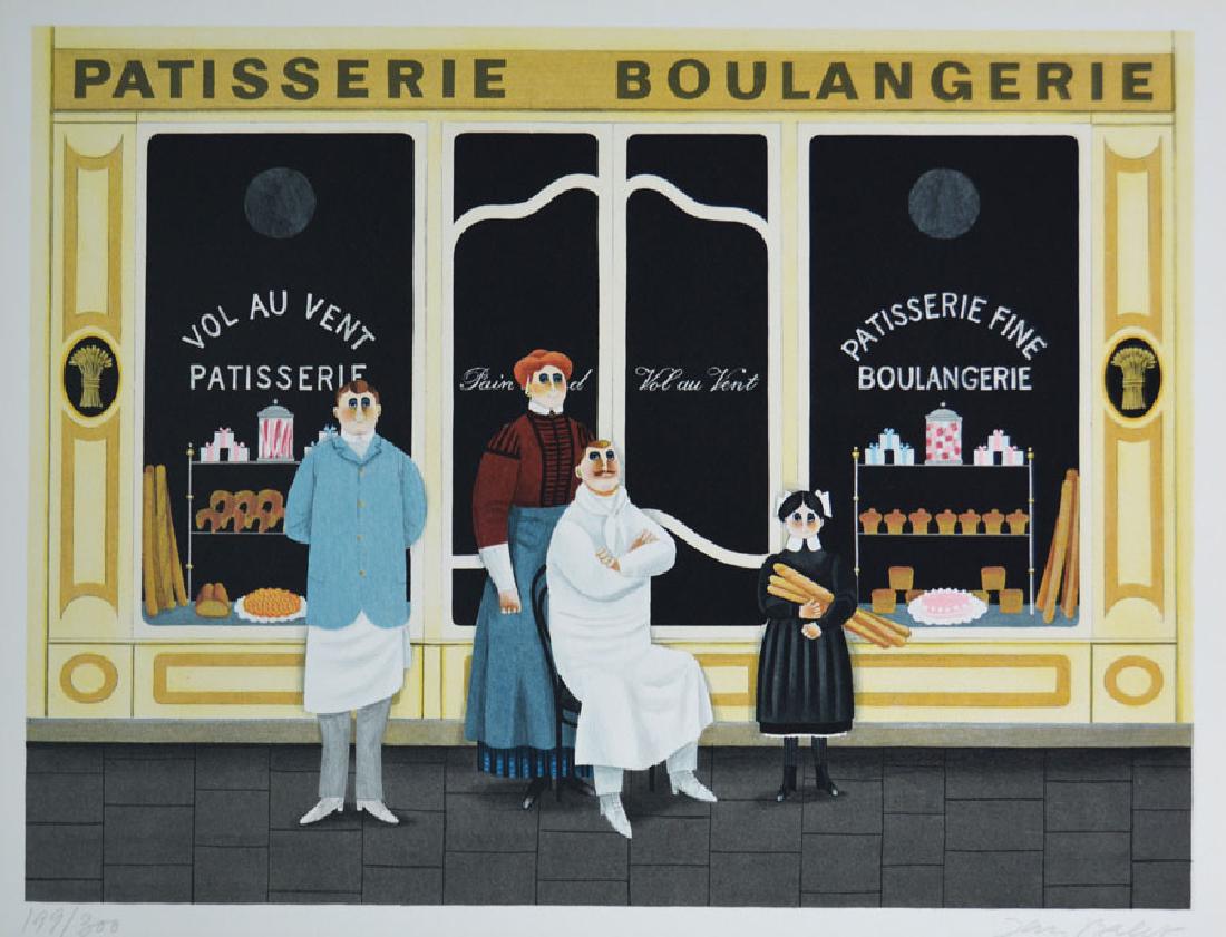 Three Limited Edition Lithographs: Jan Balet, C. Schrock signed in Hebrew and Hilda Ruidoux, the largest being 25" x 38 1/4", all signed and numbered in pencil.