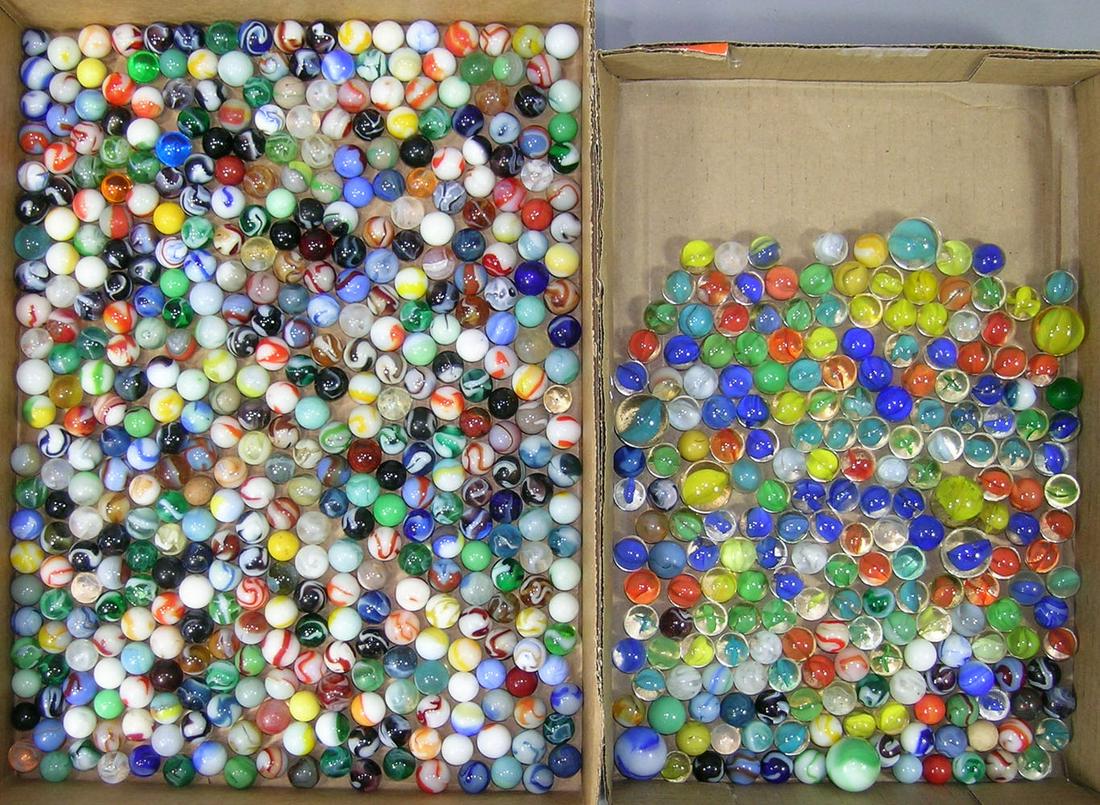 Collection of Vintage Marbles: various makers and sizes