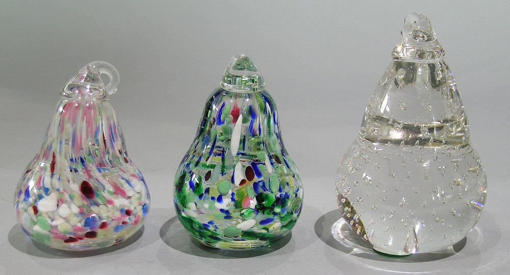 THREE PAIRPOINT ART GLASS PAPERWEIGHTS (1 of 1)