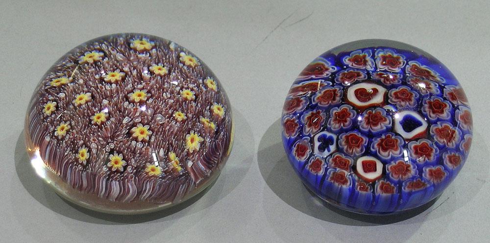 TWO RARE PAIRPOINT ART GLASS PAPERWEIGHTS (1 of 1)