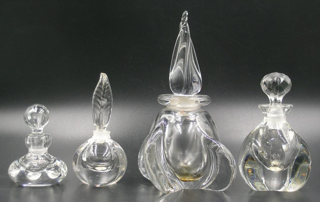FOUR PAIRPOINT GLASS PERFUME BOTTLES (1 of 1)