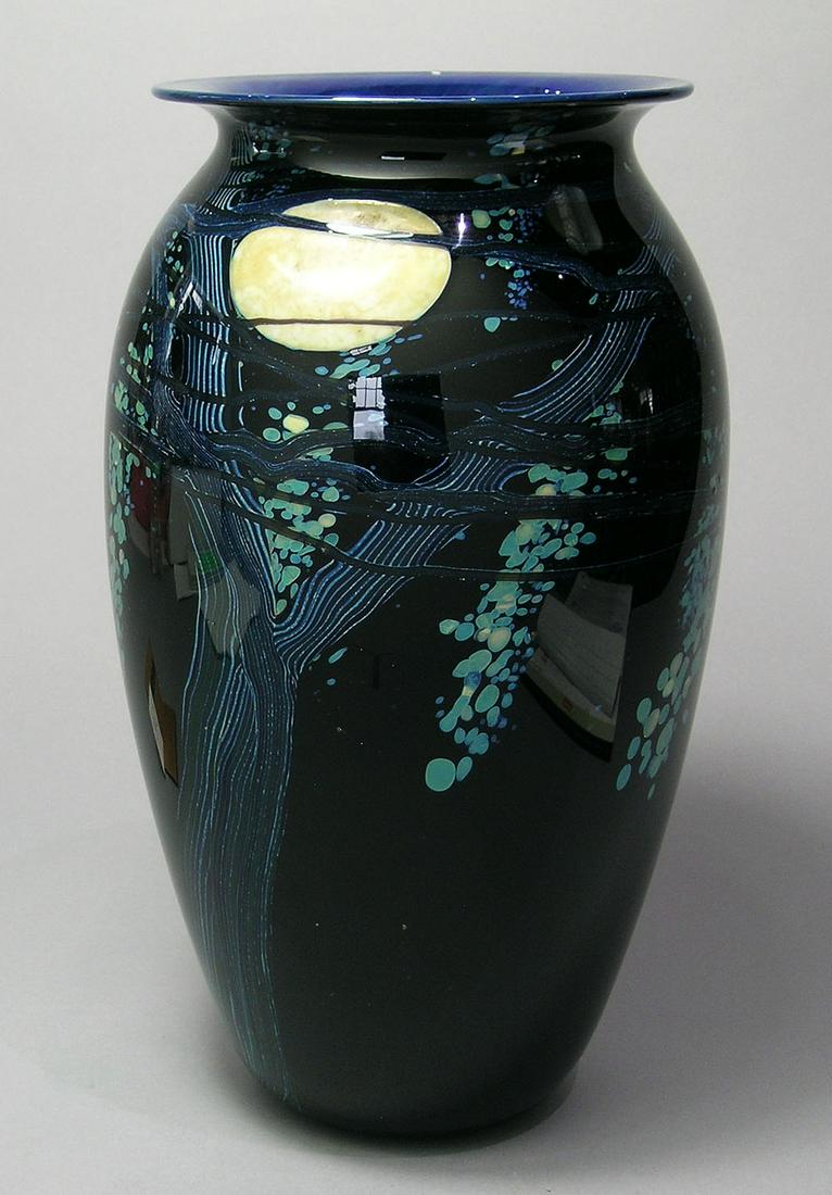 RICK SATAVA ART GLASS VASE (1 of 2)