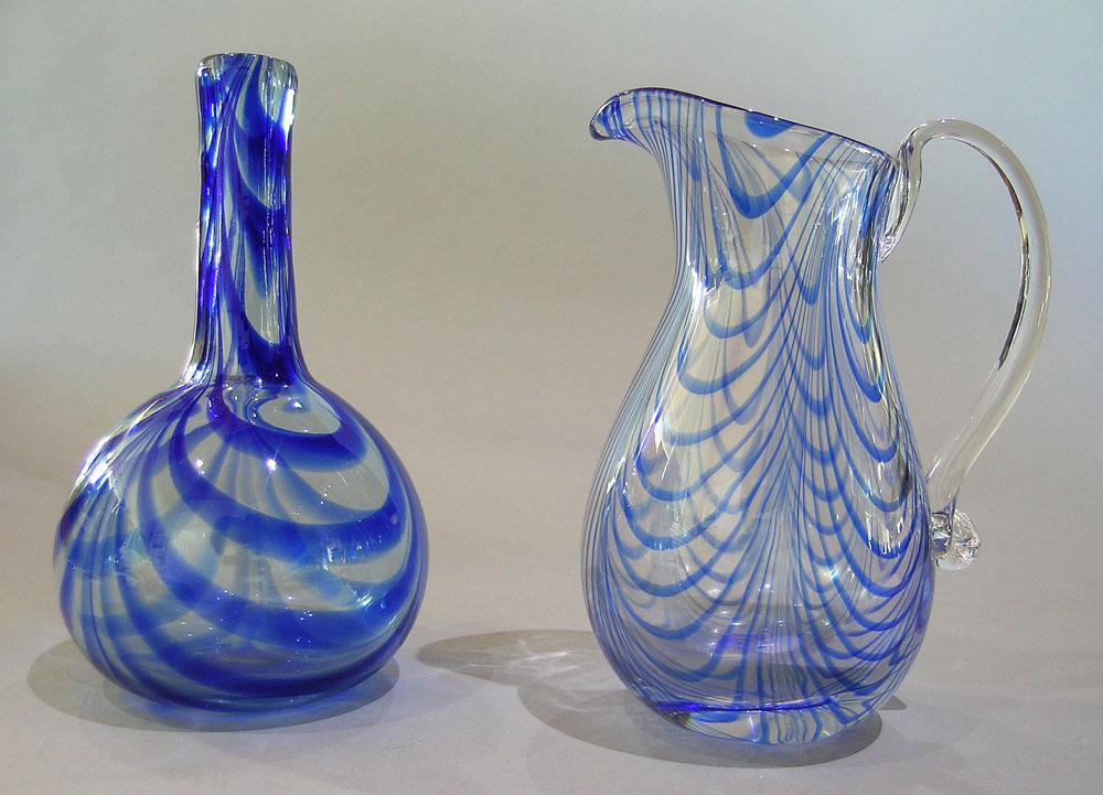 TWO PAIRPOINT ART GLASS TABLE ARTICLES (1 of 1)