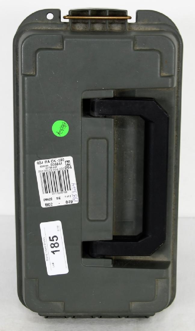 Cabela's Dry Storage Ammunition Box: Cabela's Green Dry-Storage Ammunition Box Store ammo in a safe, dry environment Heavy-duty molded-plastic construction 10% more capacity than earlier models Built to accommodate easy stacking Reliable