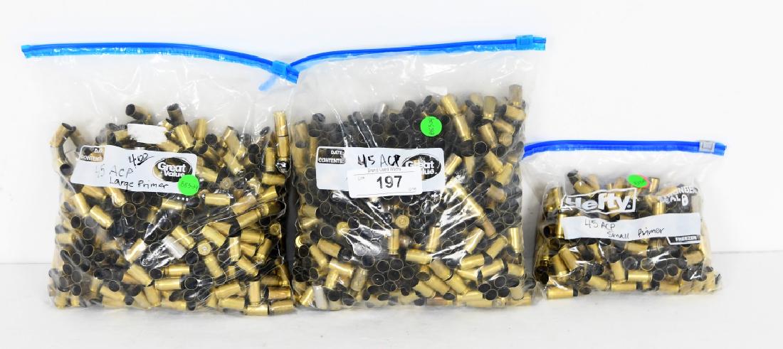 Large Lot of .45 ACP Brass Flat Rate Shipping: Here we have a large Lot of .45 ACP Brass that will ship in a Large flat rate box, Brass weighs 19 Pounds