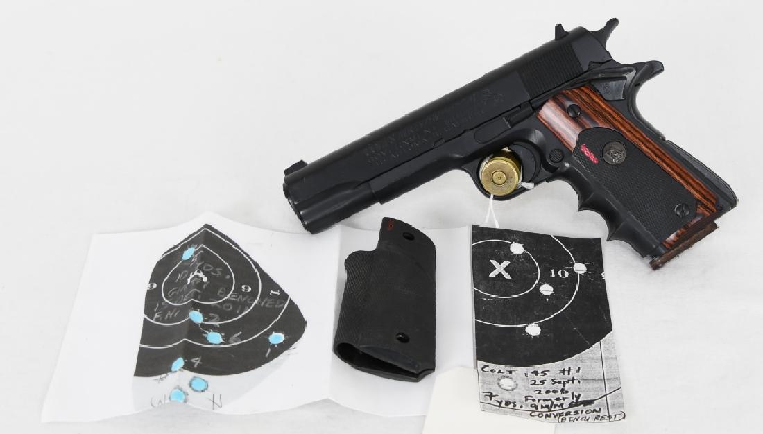 Colt Government Model 1911 MKIV 70 Series .45 ACP: Here's the real deal Colt 1911, Government Model MKIV 70 Series in great condition, comes with one magazine, an extra set of Pachmayr grips, wide combat trigger, and a target. This looks like a nice t