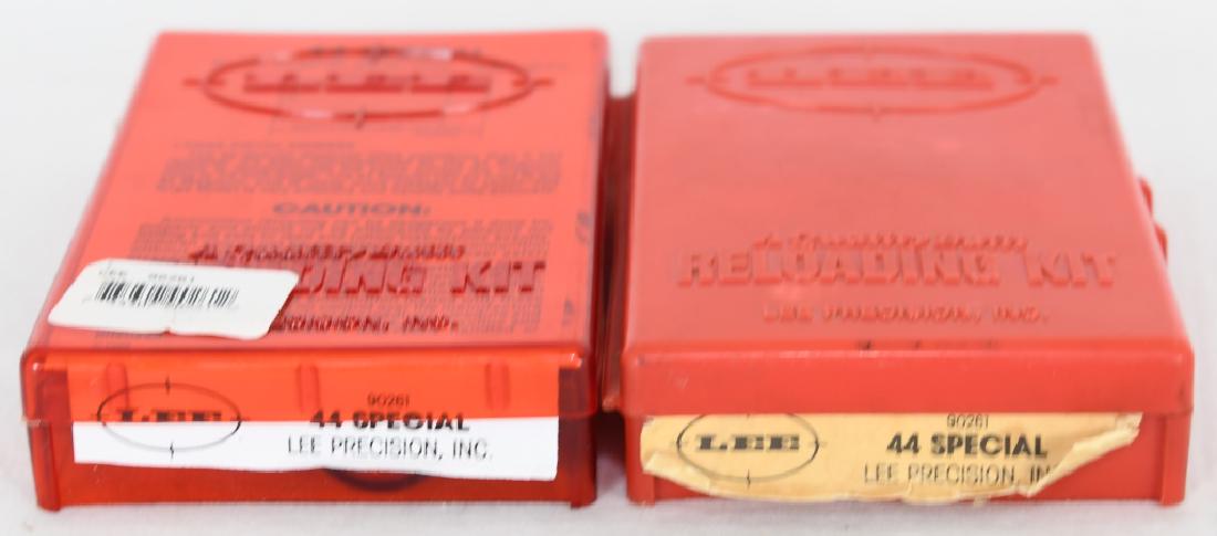 Two Lee Loader .44 Special Hand Reloading Kits: Both sets ar used, in original plastic storage container and appear to have all tools present with reloading data.
