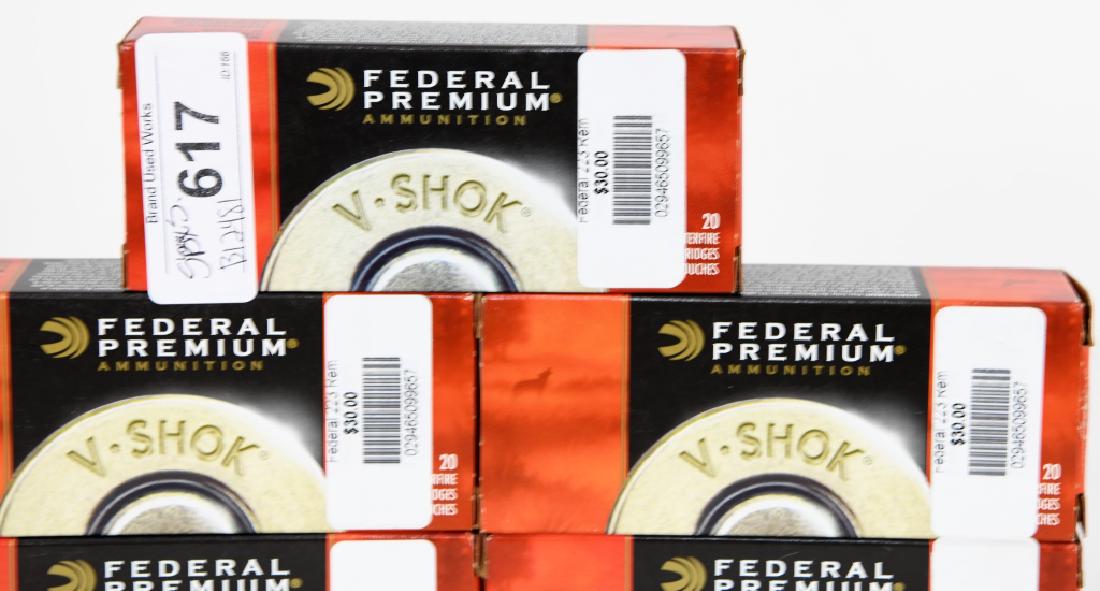 100 rds Federal Premium 223 Rem 43 gr Speer TNT: up for auction is 5 boxes of 20 rounds each box for a total of 100 rds of the Federal Premium 223 Rem 43 grain Speer TNT Green ammunition V-shok