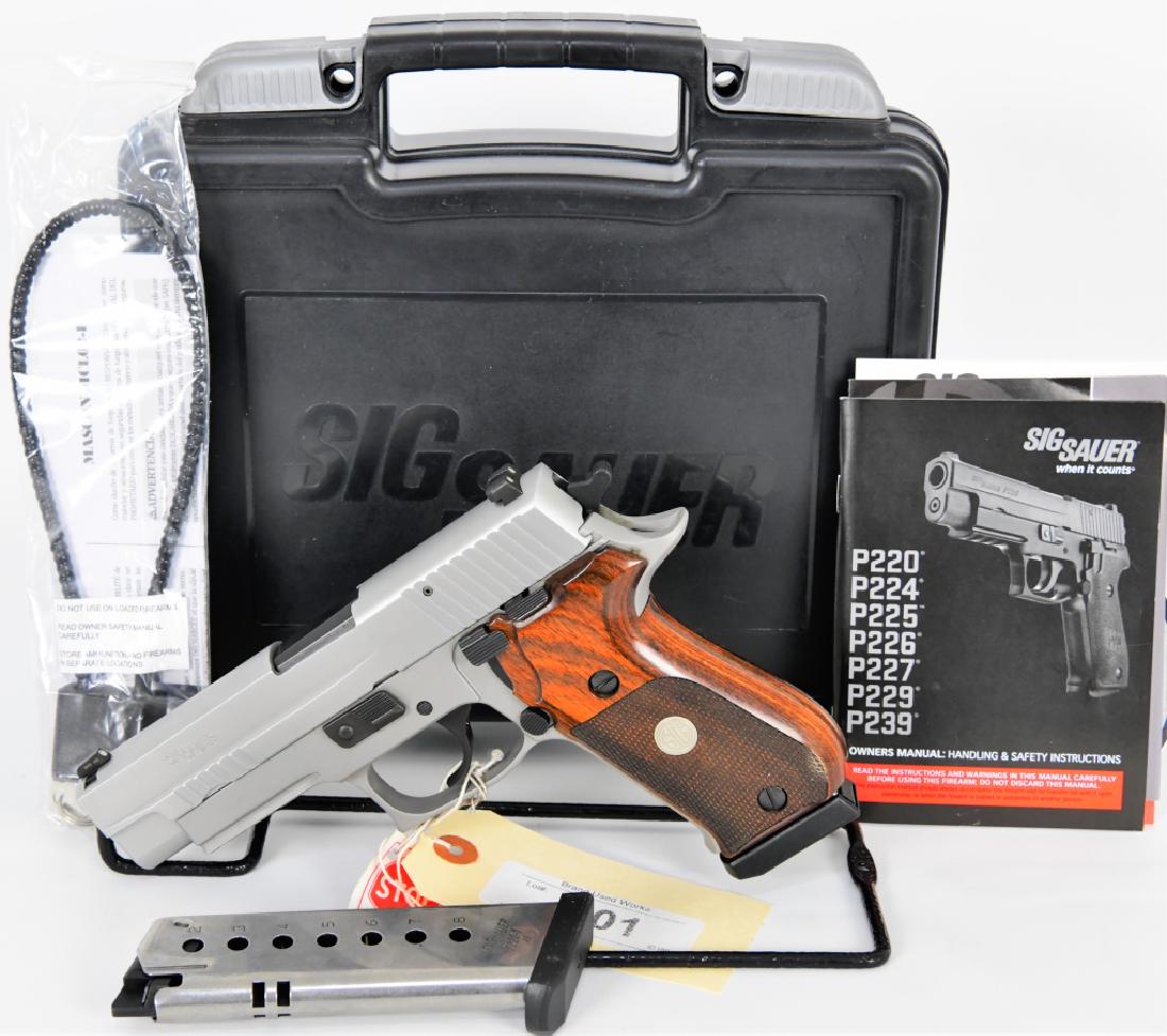 BRAND NEW Sig Sauer P220 Elite .45 acp Pistol: Stop! Look! and Read! BRAND NEW SIG SAUER P220 ELITE .45 acp Pistol The all-stainless construction of the P220 Elite Stainless provides shooters with greater control over recoil. The additional weight