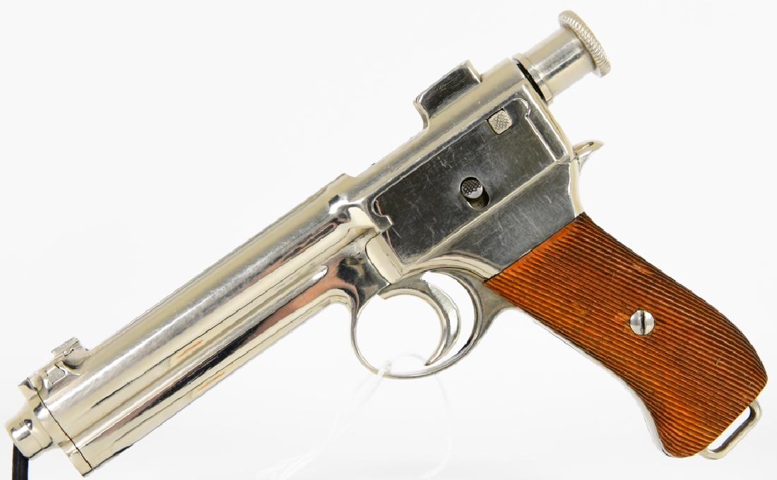 Roth Steyr Model 1907 8mm Factory Nickel Pistol: Up for auction is a RARE Roth Steyr Model 1907 8mm Semi Automatic Pistol that has Factory nickel finish, nice condition Austrian Pre war. Here is some great information on the history of these Pistols