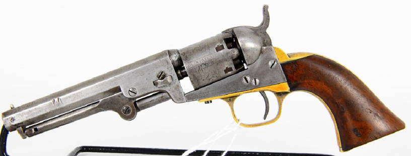 Colt Pre 98 1849 .31 Black Powder Revolver: Here is a nice Colt Pre 98 1849 .31 Black Powder Revolver mfg 1862, Civil war production, matching vis #s including cylinder with lots of scene present, 5" octagon barrel, original looking walnut grip