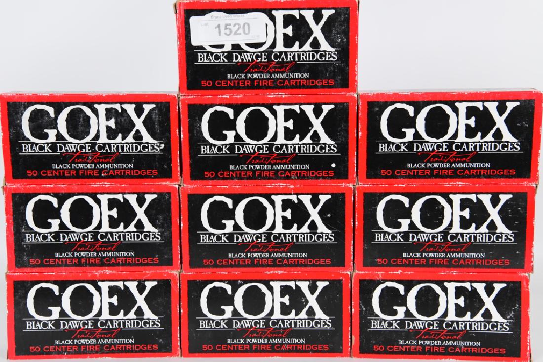 500 Rounds of .44-40 Black Powder 205 Gr. RNFP: Here are 500 Rounds original rounds of Goex Black Dawg Cartridges, .44-40, with 205 Gr. RNFP black powder loads.