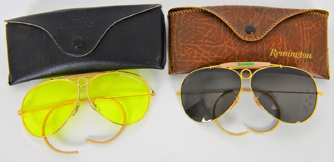 Remington Aviation style Shooting Glass in case: And a pair of Simmons Aviation Style Shooting Glasses in their case