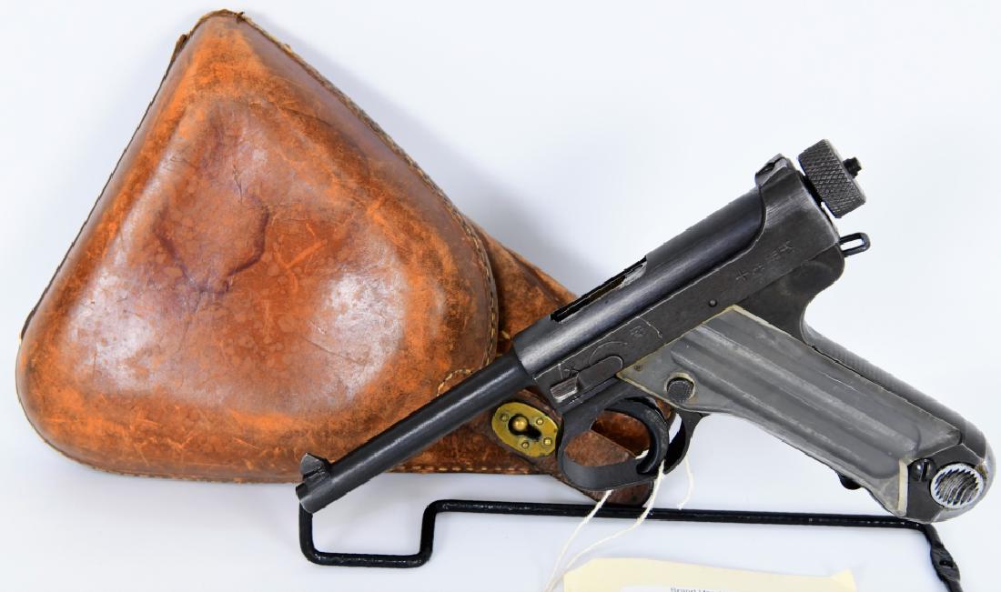 Japanese Nambu Type 14 W/ Matching #'s & Holster: Up next is a great Old Japanese Nambu Type 14 Pistol Chambered in 8mm With all Matching #'s including a matching numbers magazine, also comes with the original Holster and adl magazine. Grips have bee