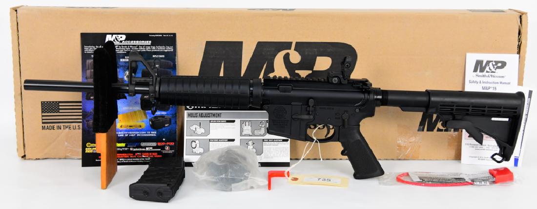 Brand New Smith & Wesson Sport II 5.56: Next is a Brand New Smith & Wesson Sport II Compliant AR Rifle Chambered in 5.56 NATO. Comes in the original factory box with 1 magazine, and a sling. More from the internet below: Smith and Wesson M&