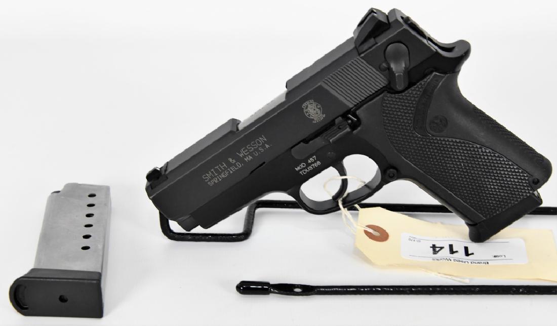 Smith & Wesson Model 457 Auto .45 ACP 2 mags: Here is a nice Smith Semi Auto Pistol Model 457 chambered in .45 ACP. This pistol is in excellent condition and comes with 2 factory magazines. More from the internet below: The Smith & Wesson Model 4