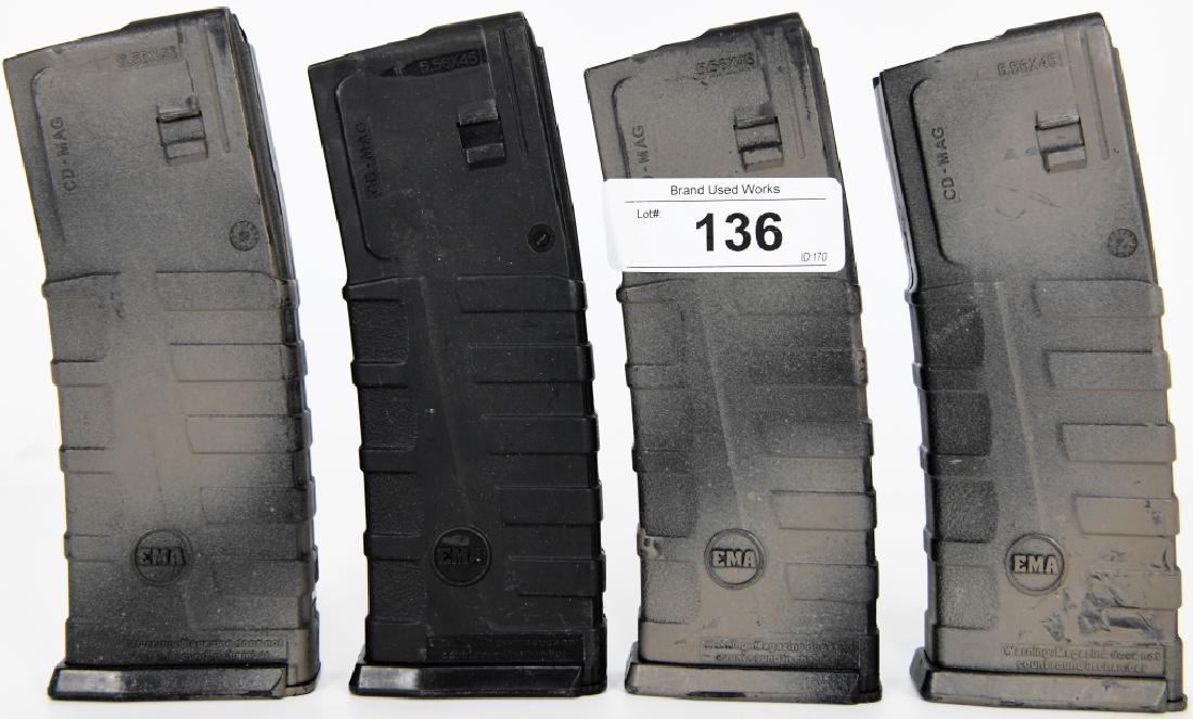 Lot of 4 EMA CD AR-15 30 Rd. Mags W/ Round Counter: Lot of 4 EMA CD AR-15 30 Rd. Mags W/ Round Counter From the internet: Strong & Reliable Polymer Magazine with Stainless Steel Spring and Anti-Tilt Follower. Always know exactly how many rounds are lef