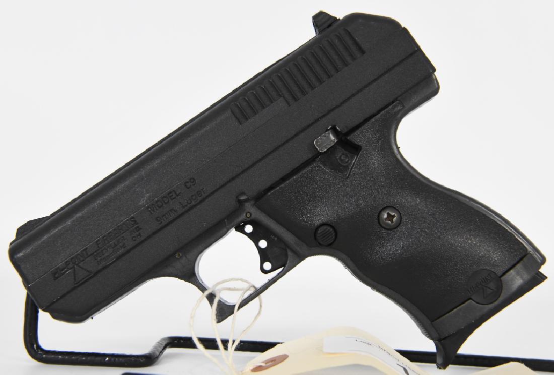 Hi-Point Firearms Model C9 9MM Luger Pistol: Here we have a pre-owned Hi-Point Firearms Model C9 Pistol chambered in 9MM Luger, comes with 1 factory magazine. Carries a lifetime warranty with Hi Point.